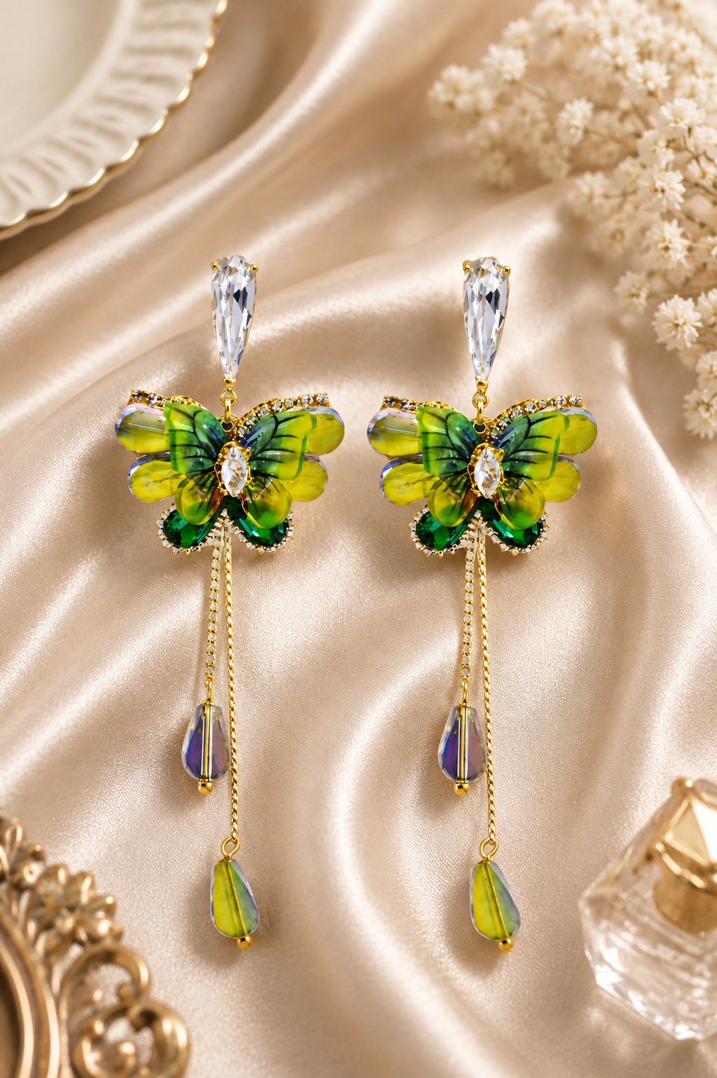 Handcrafted Butterfly Drop Earrings