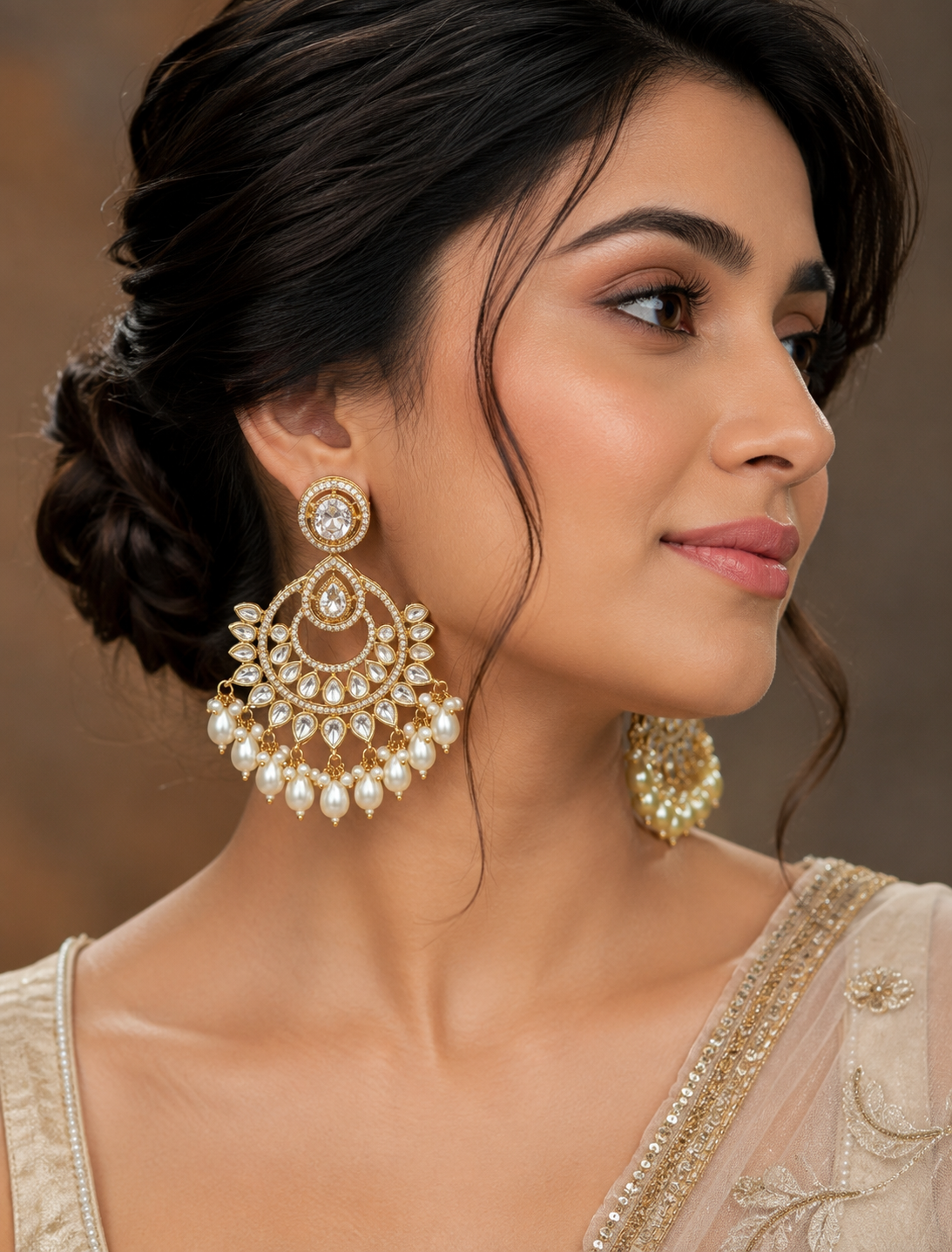 Pearl Crescent Earrings