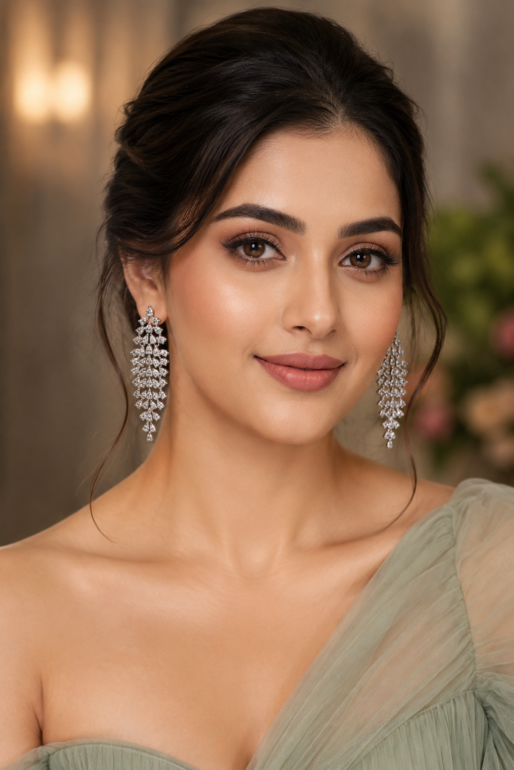 Diamond Radiance Drop Earrings