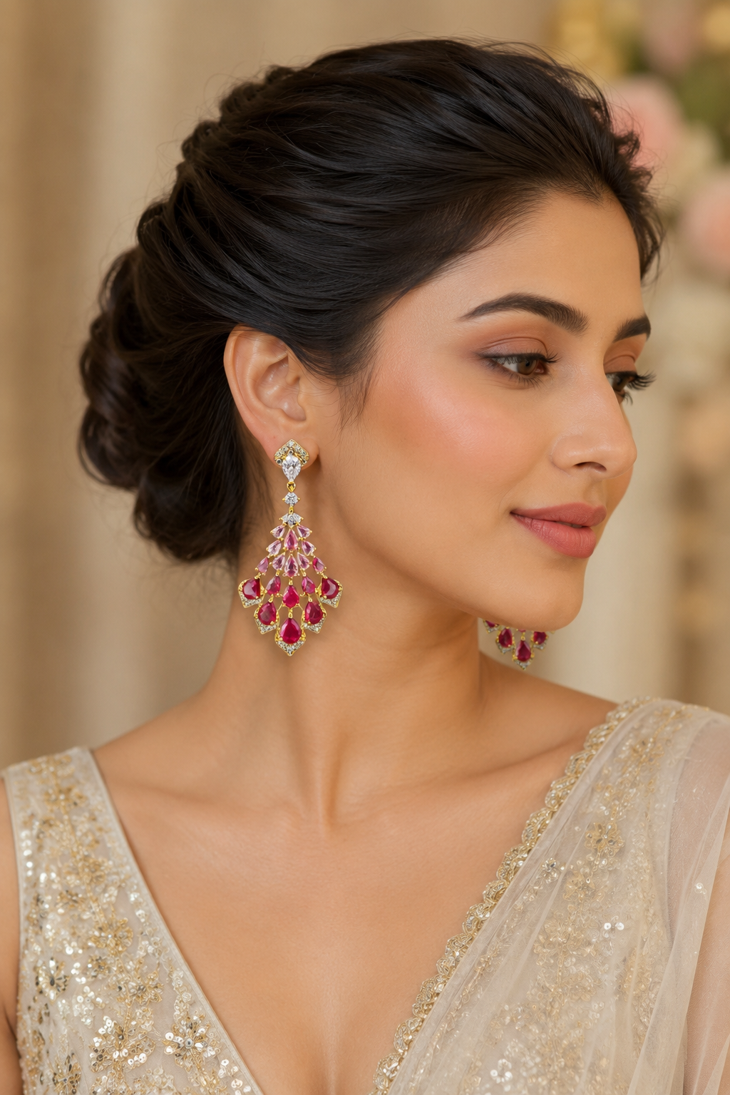 Rose Cascade Earrings