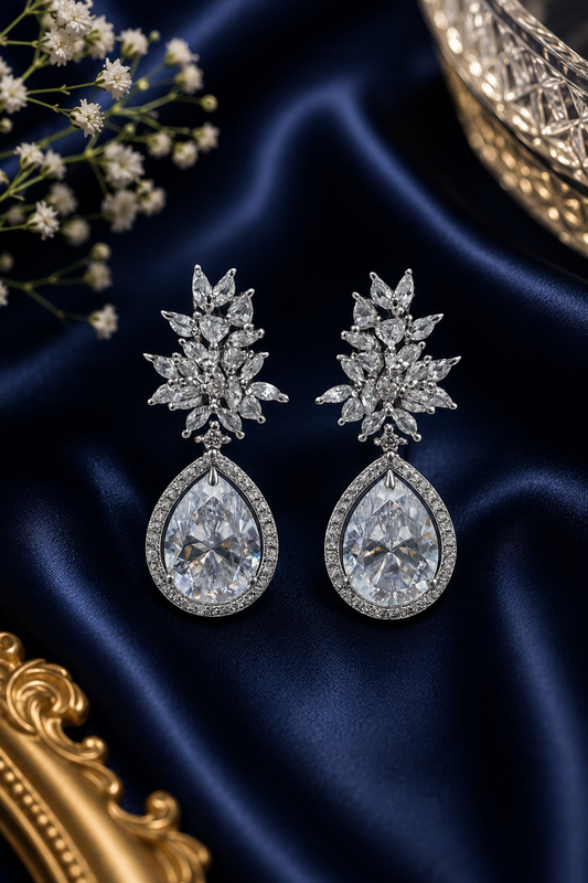 Royal Elegance Teardrop Crystal Earrings