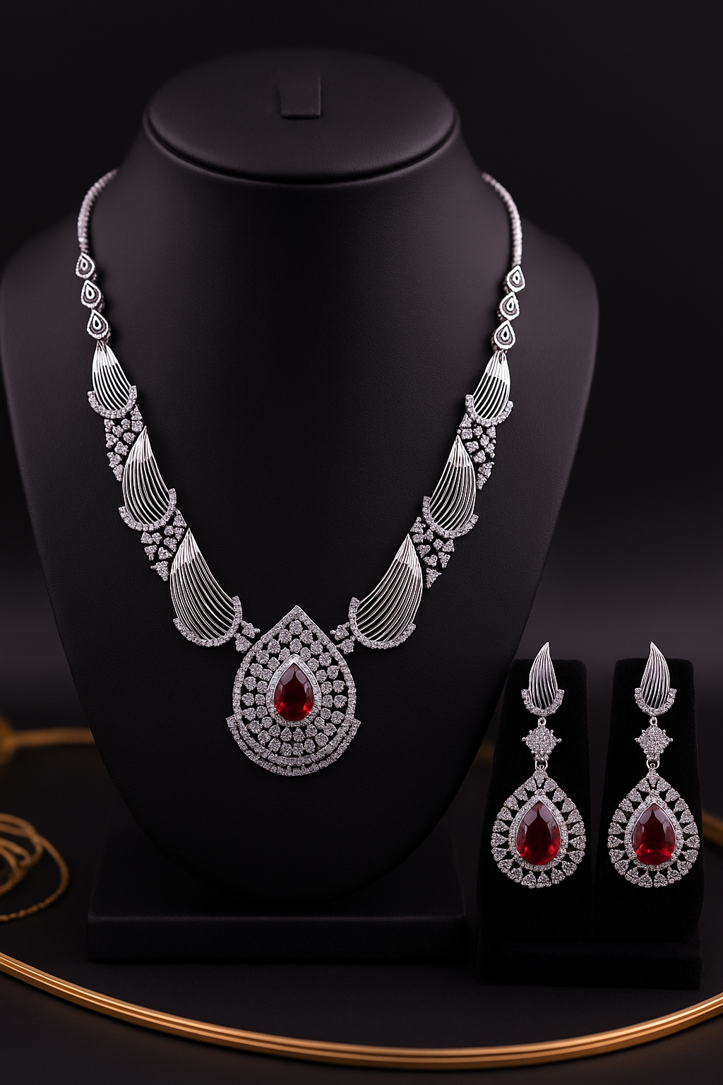 Crimson Royale Cascade Necklace