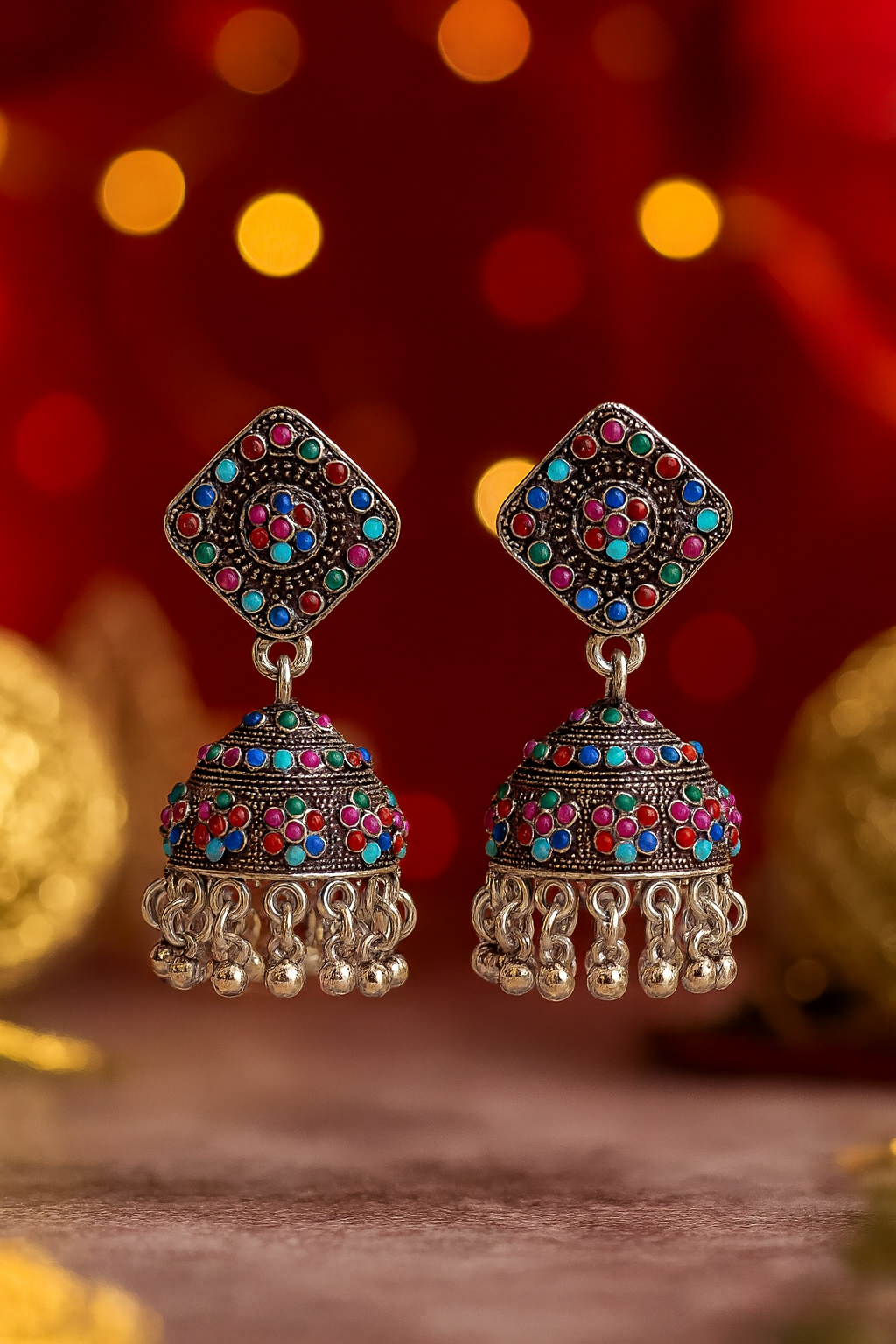 Noor-e-Rang Jhumkas