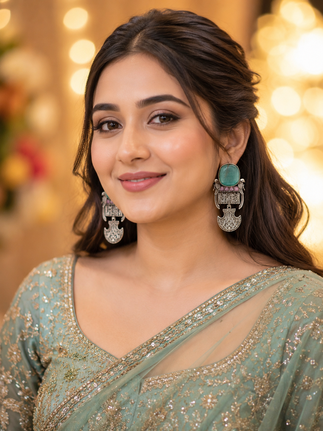 Emerald Heritage Drop Earrings