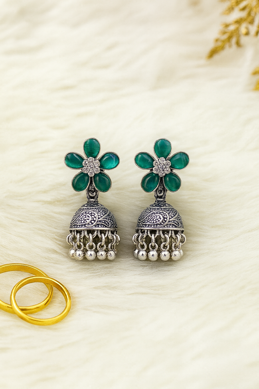 Emerald Bloom Oxidized Elegance