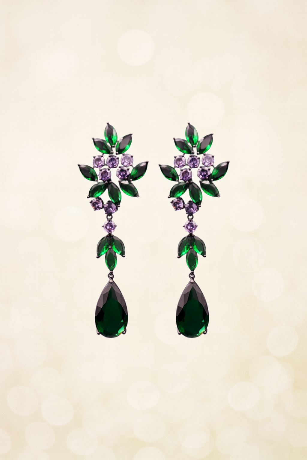 Emerald Amethyst Bloom Drops