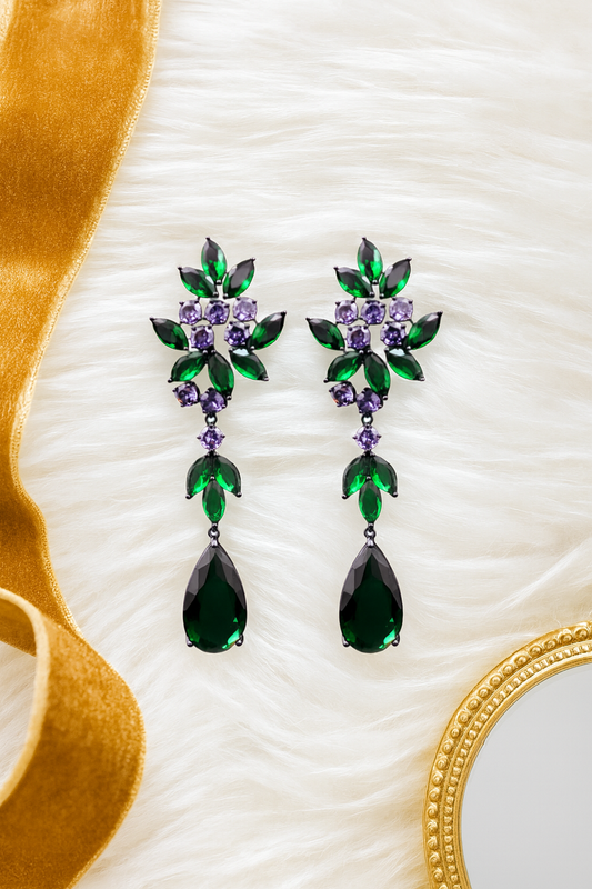 Emerald Amethyst Bloom Drops
