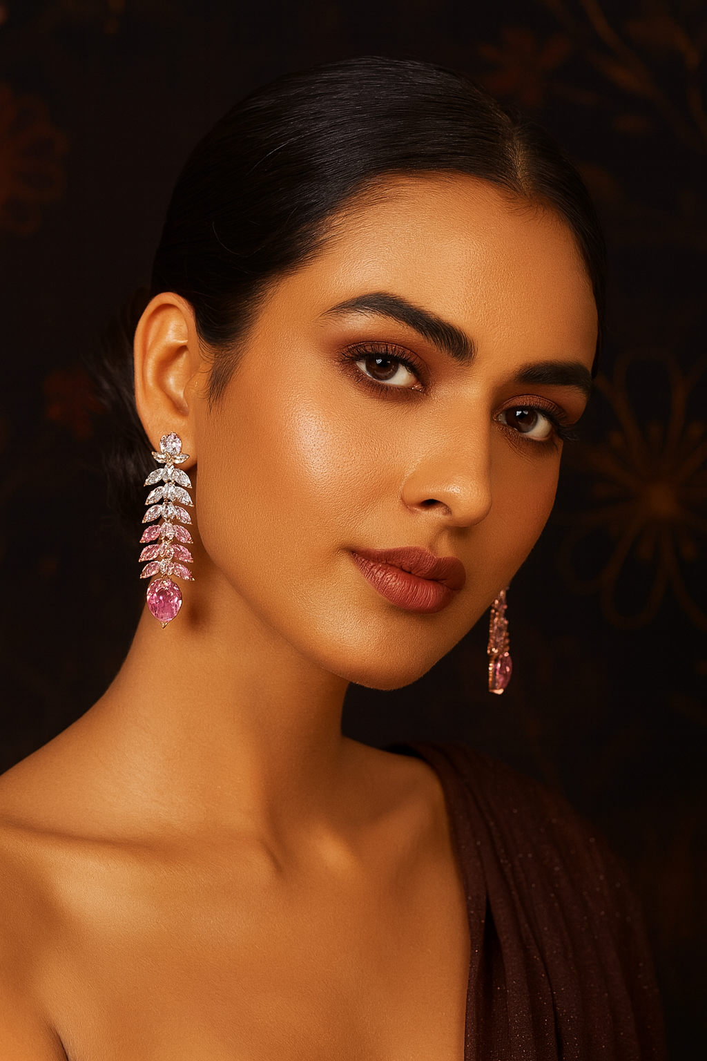 Rosé Cascade Drop Earrings