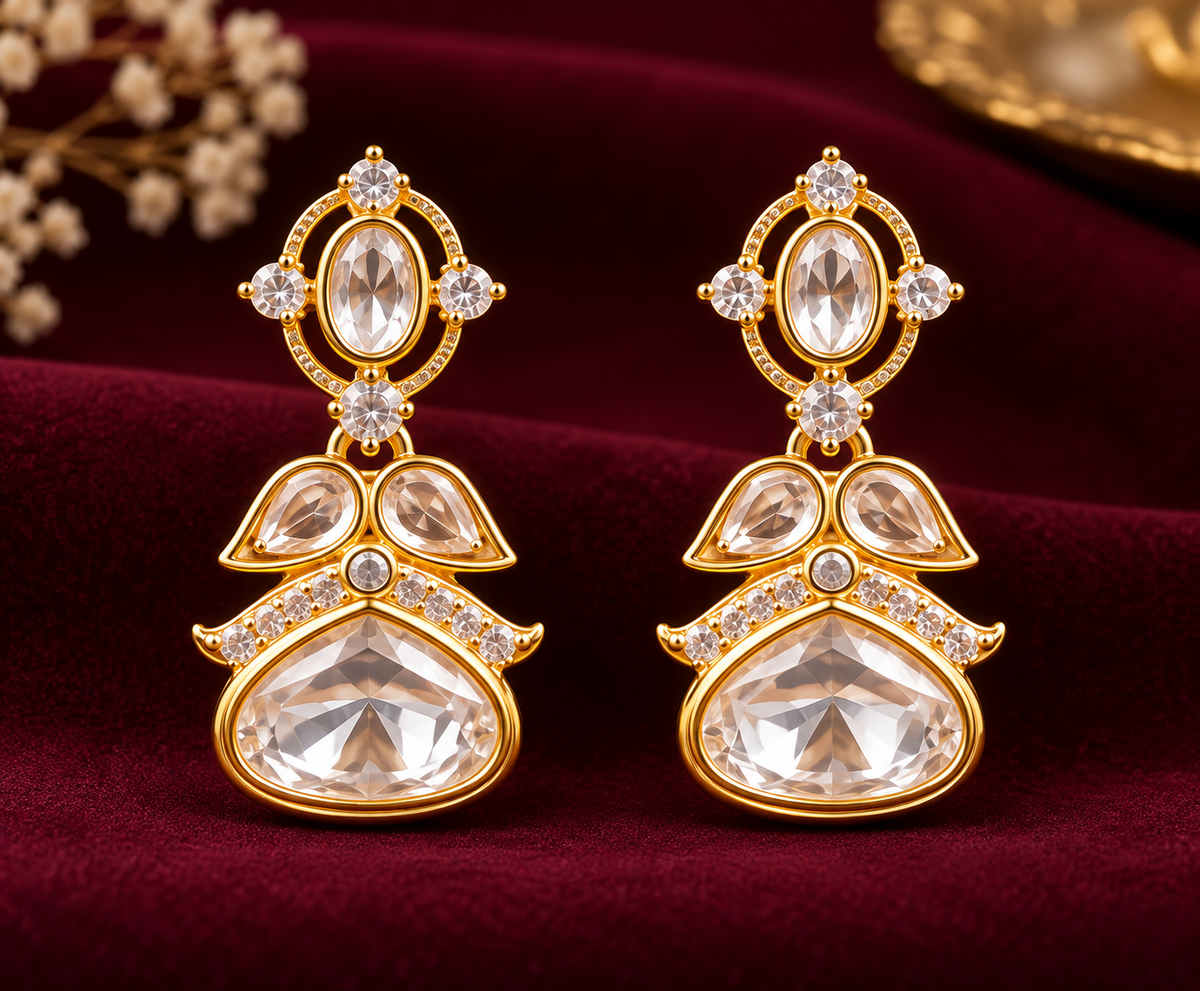 Celeste Gold Crystal Necklace Set