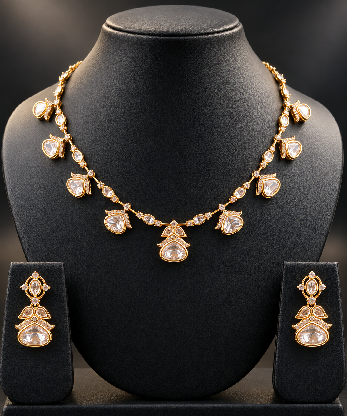 Celeste Gold Crystal Necklace Set