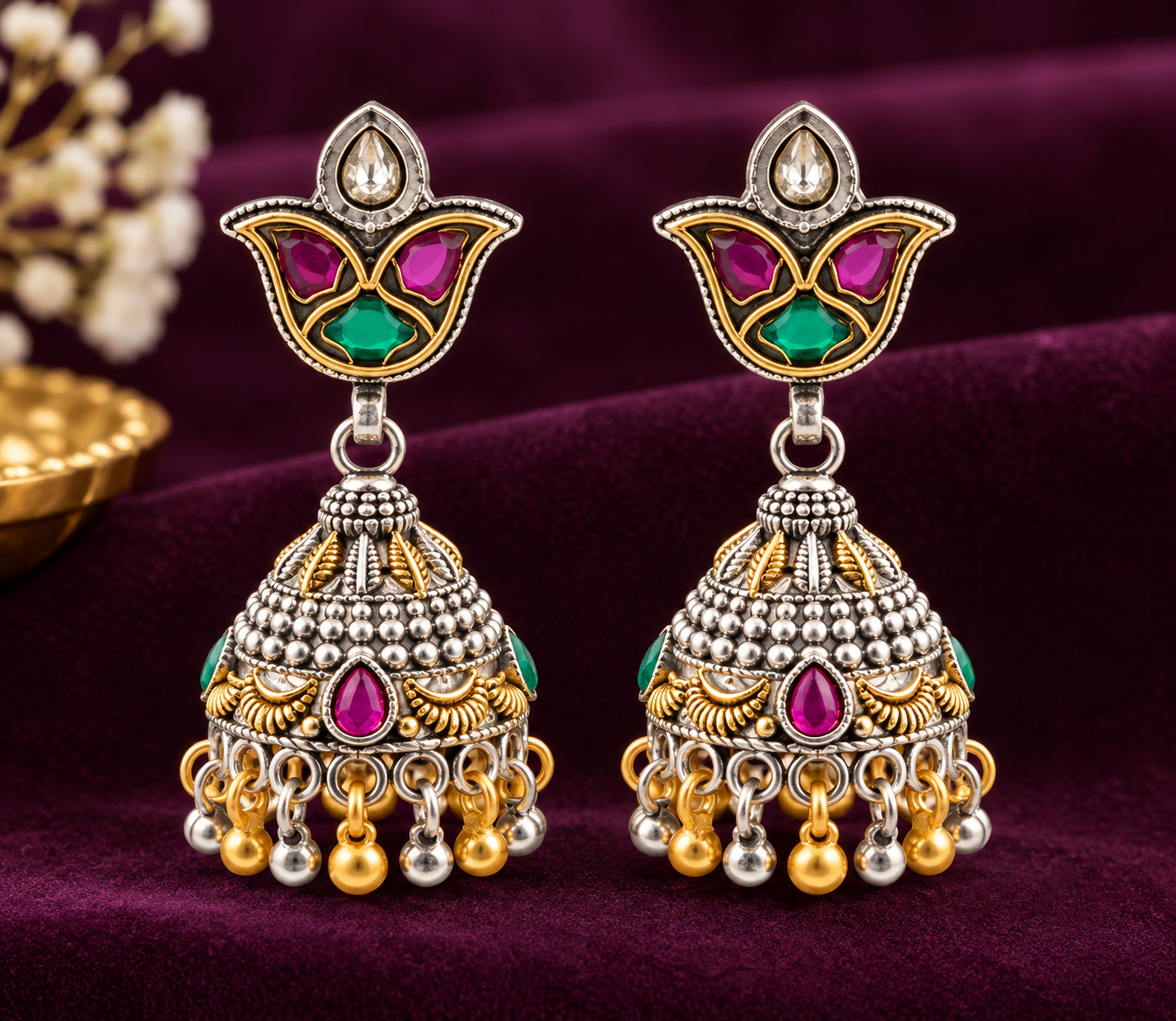 Emerald & Ruby Heritage Necklace Set