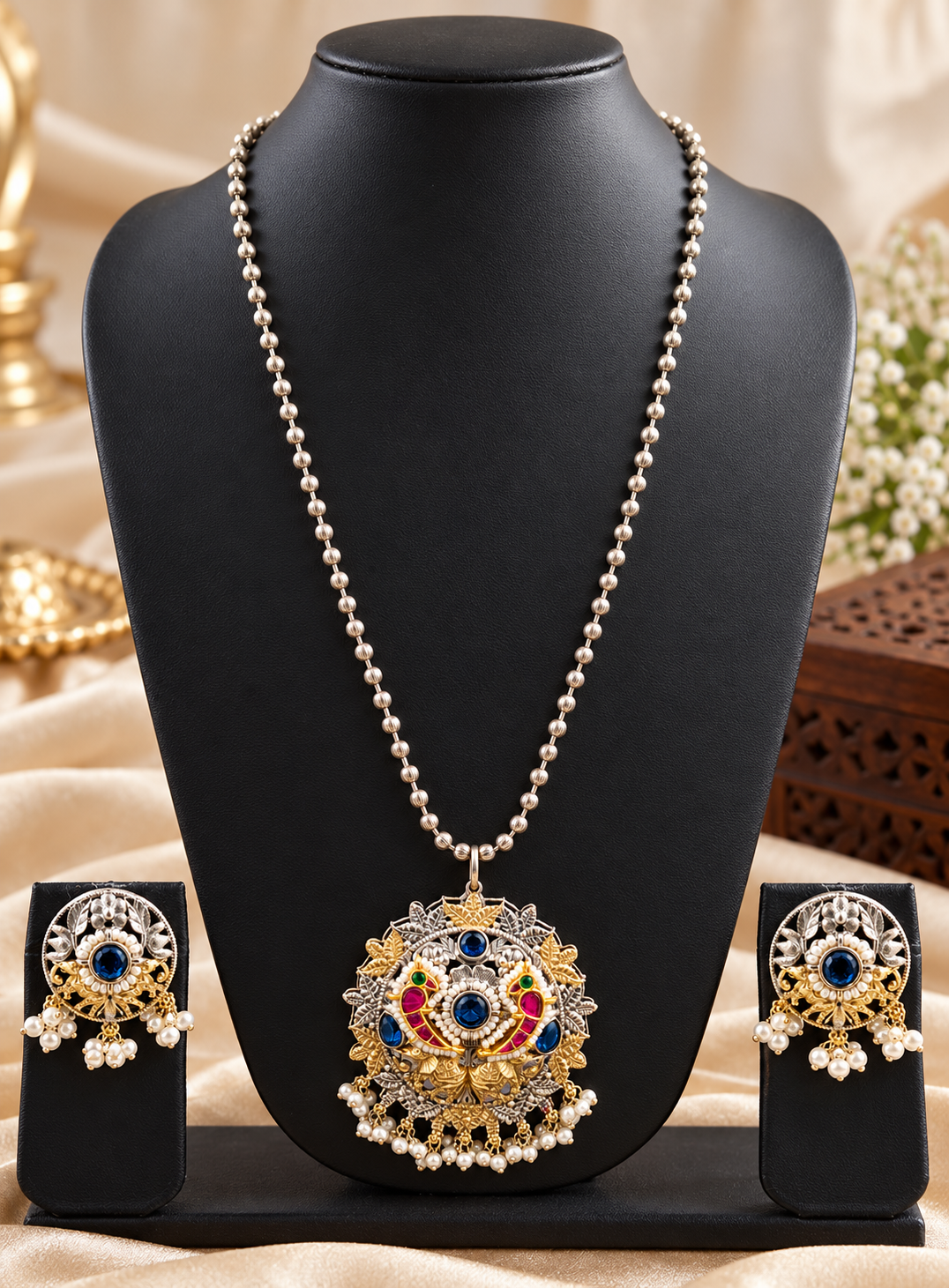 Emerald & Blue Grand Heritage Necklace Set