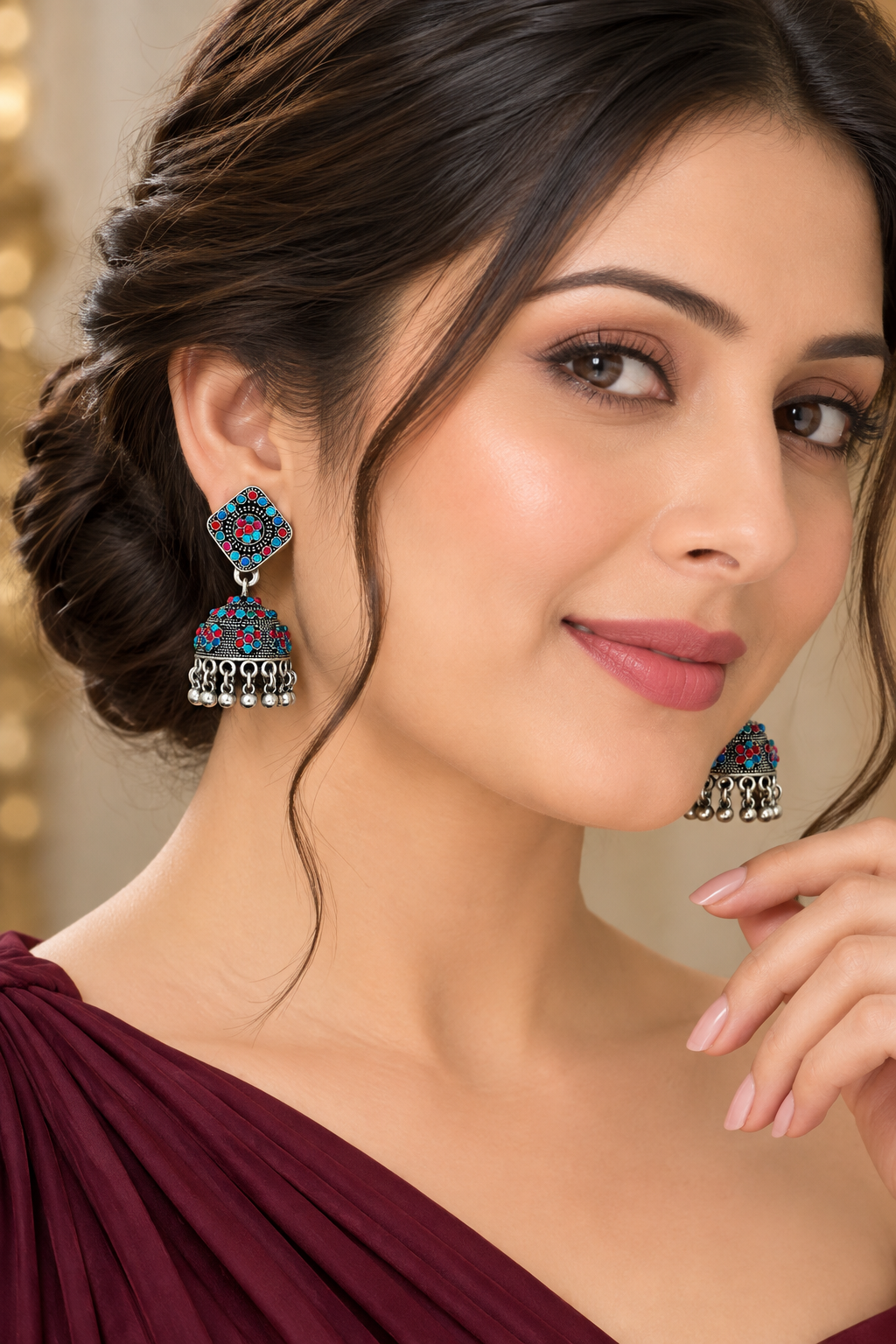 Noor-e-Rang Jhumkas