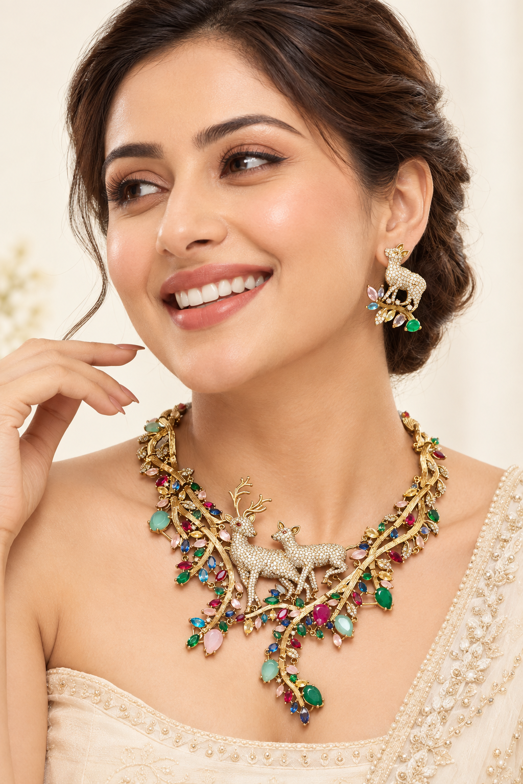 Celestial Garden Multicolour Designer Necklace Set