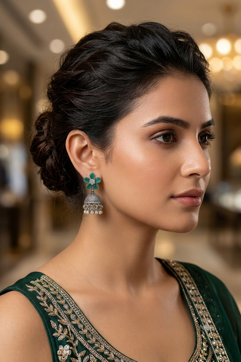 Emerald Bloom Oxidized Elegance