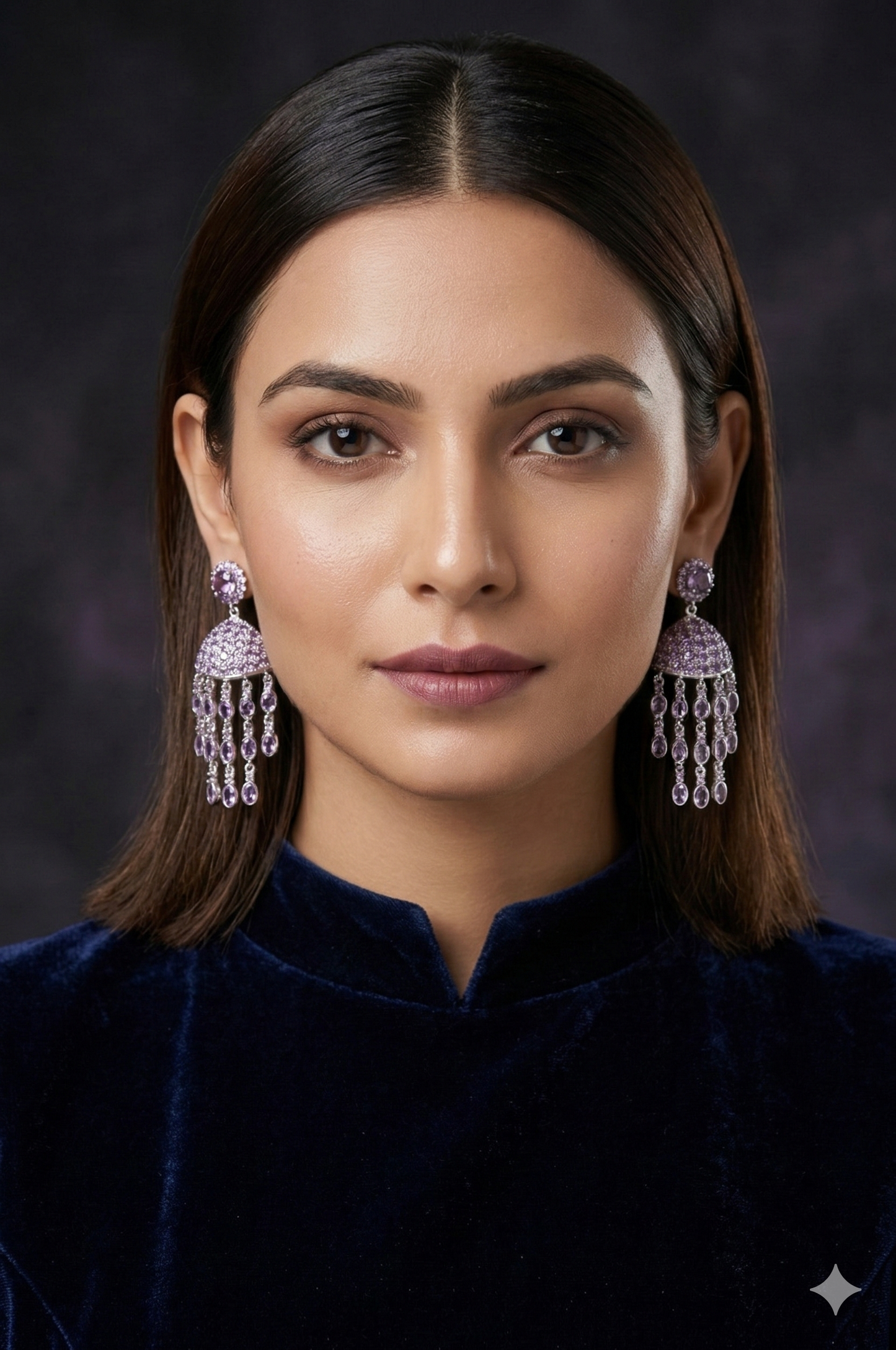 Amethyst Rainfall Chandelier Earrings
