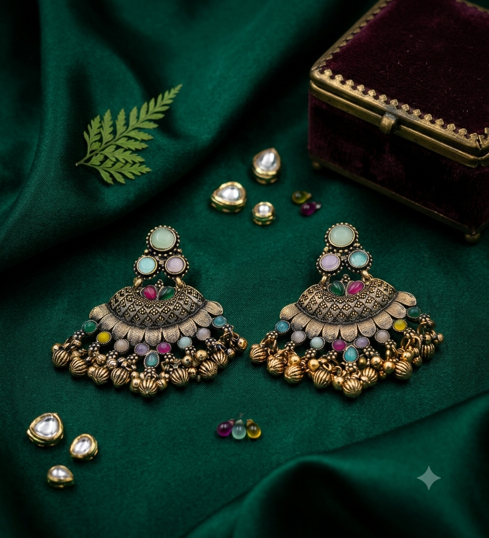 Navrang Noor Chandbali Earrings