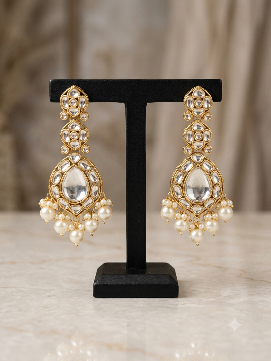 Royal Pearl Kundan Necklace Set