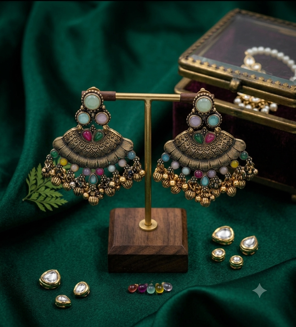 Navrang Noor Chandbali Earrings