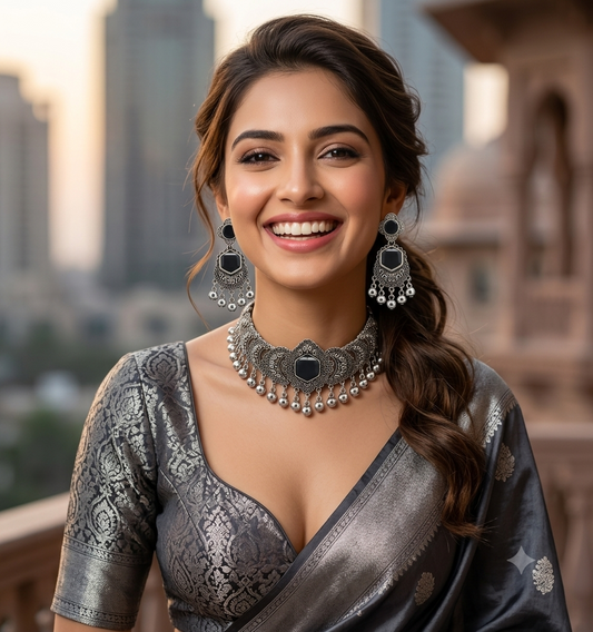 Zariya Jhumka Necklace Set