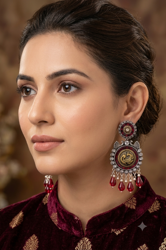 Rudra Rooh Oxidized Chandbali