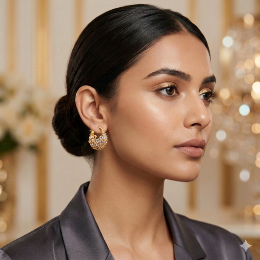 Elegant Kundan Hoop