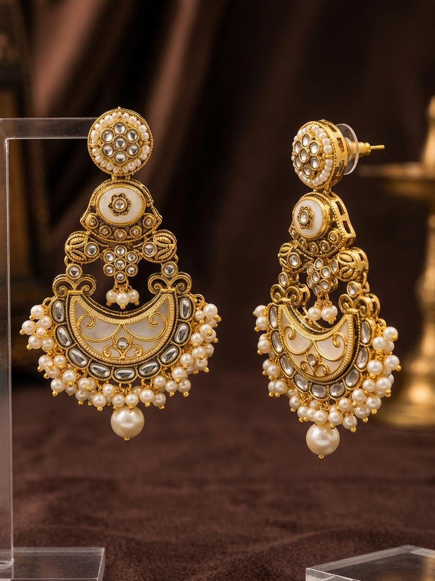 Rajwada Kundan Pearl Heritage Set