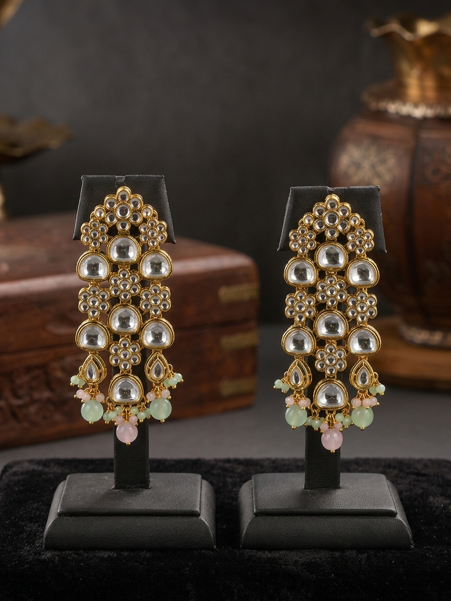 Royal Pastel Kundan Necklace Set