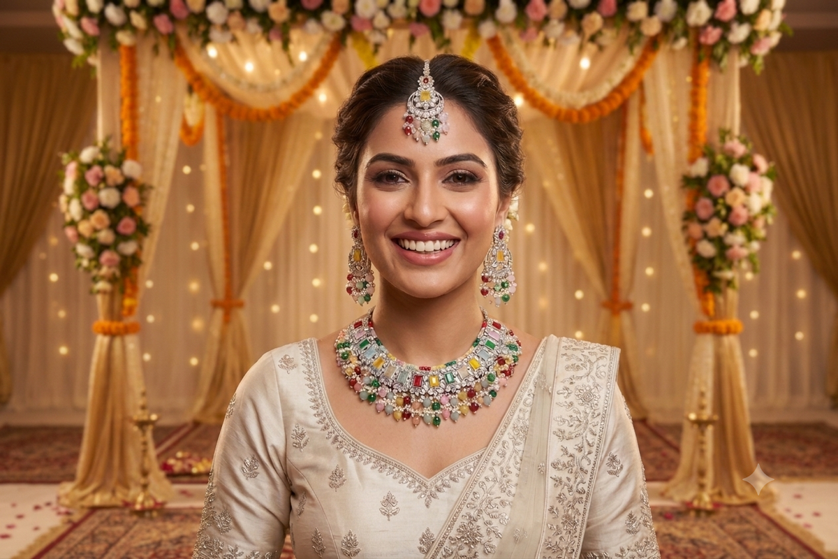 RangMahal Navratna Kundan Choker Set