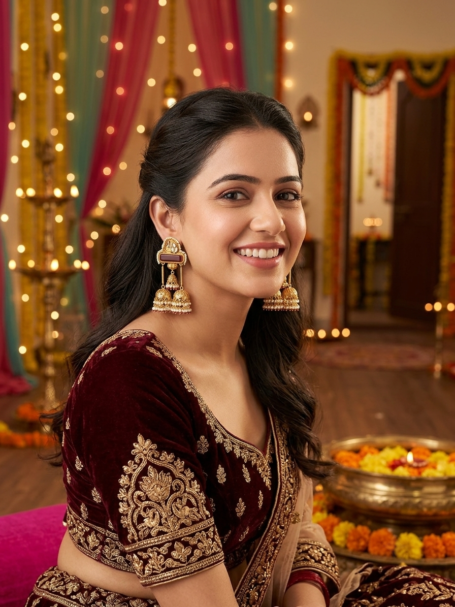 Rajsi Ruby Jhumka