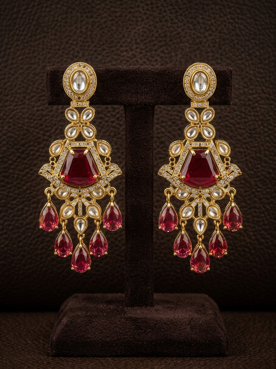 Royal Ruby Vine Necklace Set