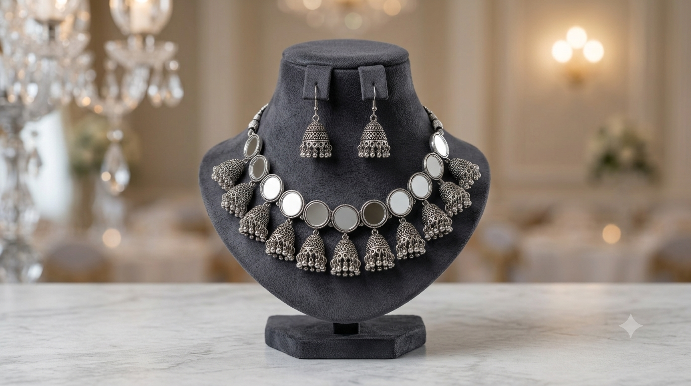 Aarohi Antique Mirror Choker Set
