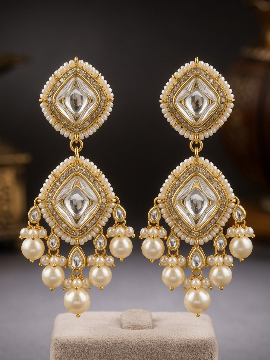 Heritage Kundan Pearl Necklace Set