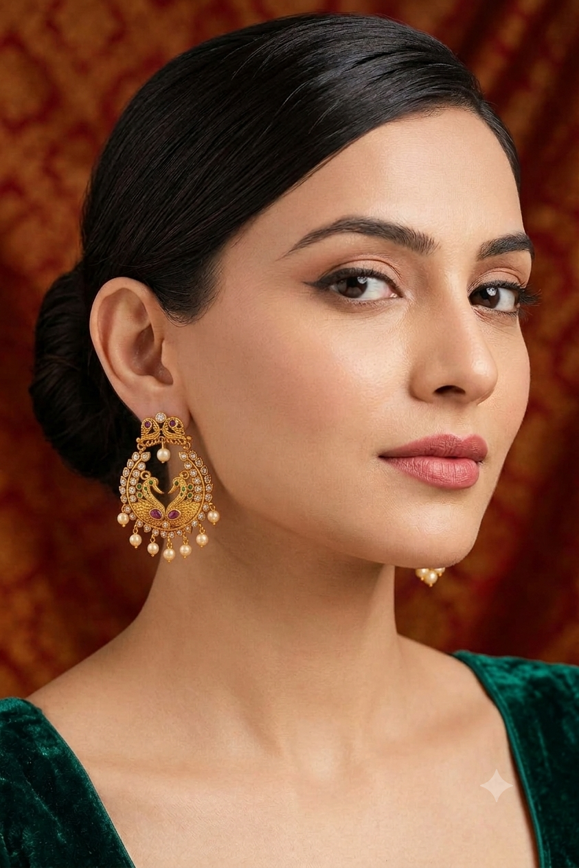 Rajasi Mayura Jhumkas