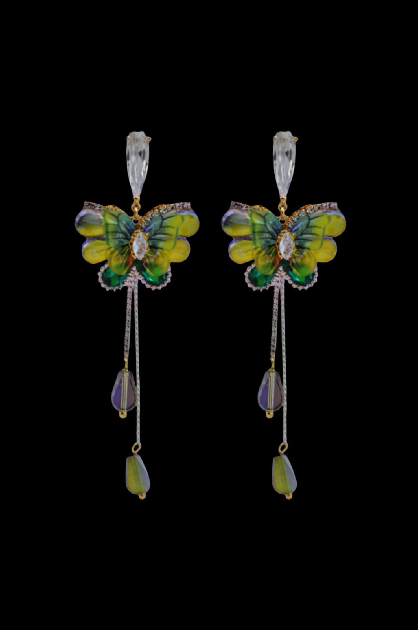 Handcrafted Butterfly Drop Earrings