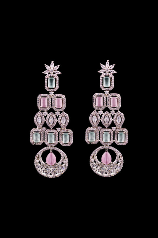 Enchanted Bloom – Pastel Gemstone Drop Earrings