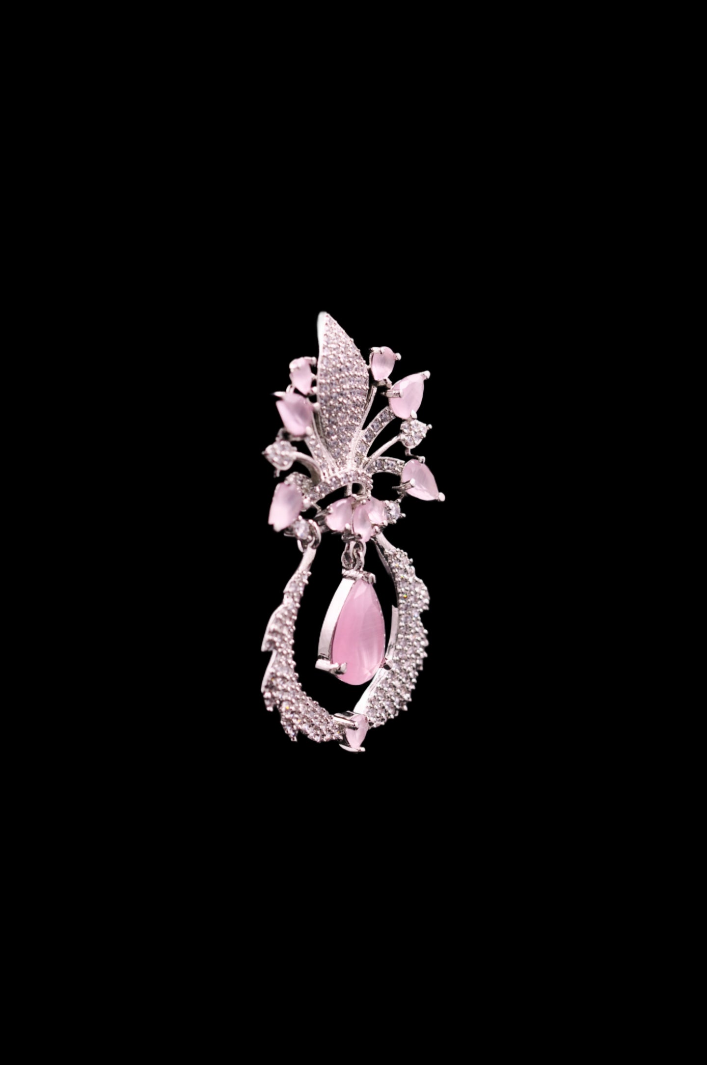 Pink Vintage Glamour Crystal Earrings