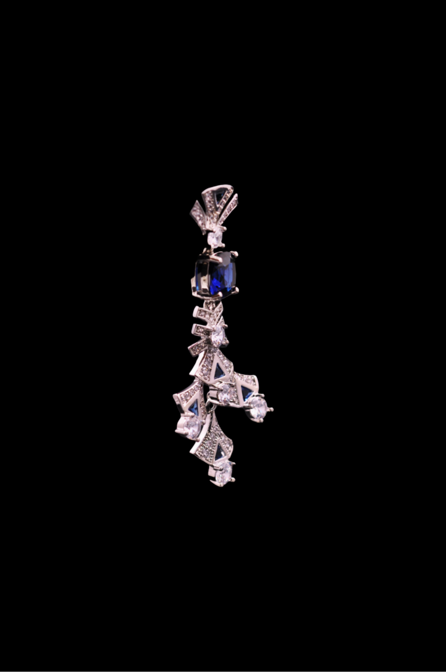 Noir Crystal Drop Earrings