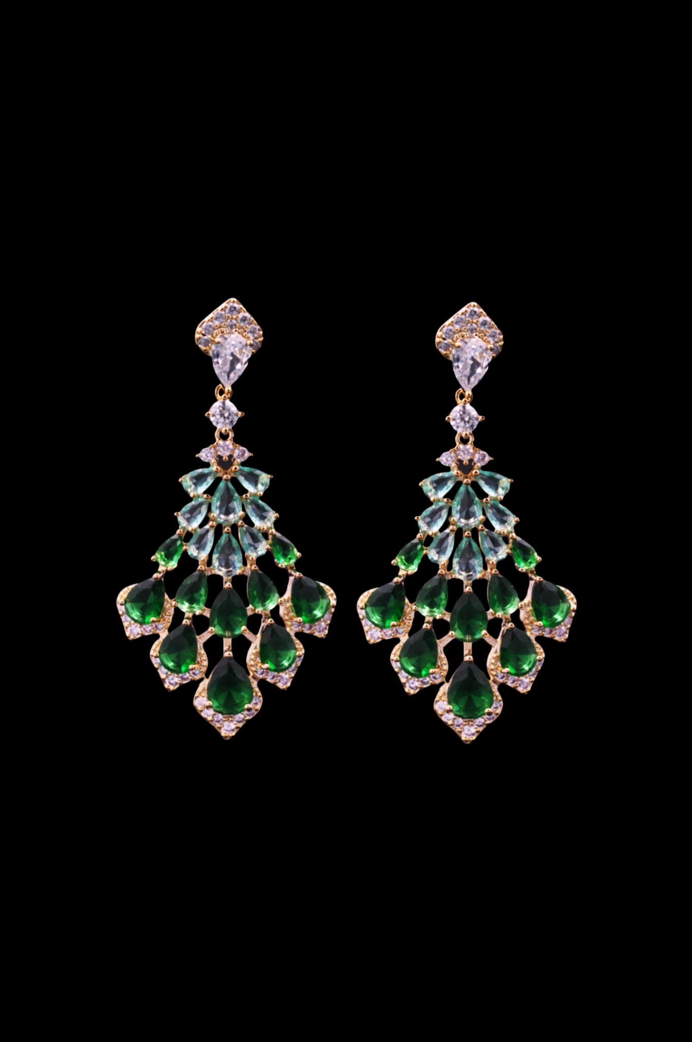 Emerald Cascade Earrings