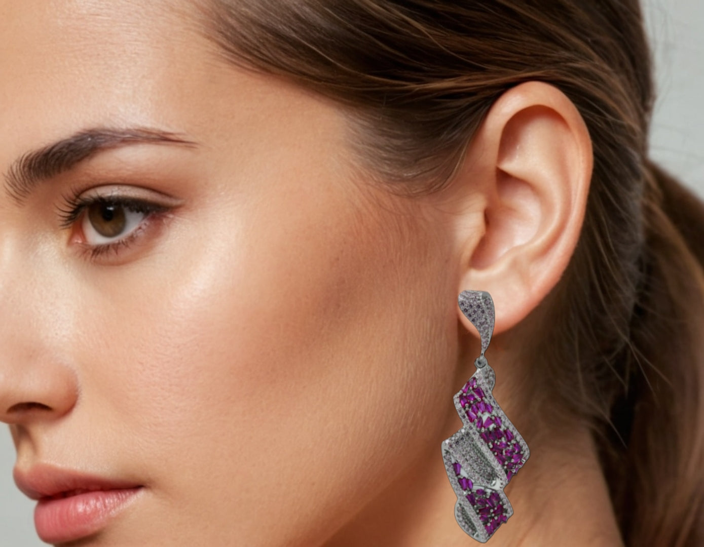 Twilight Swirl Pavé Earrings