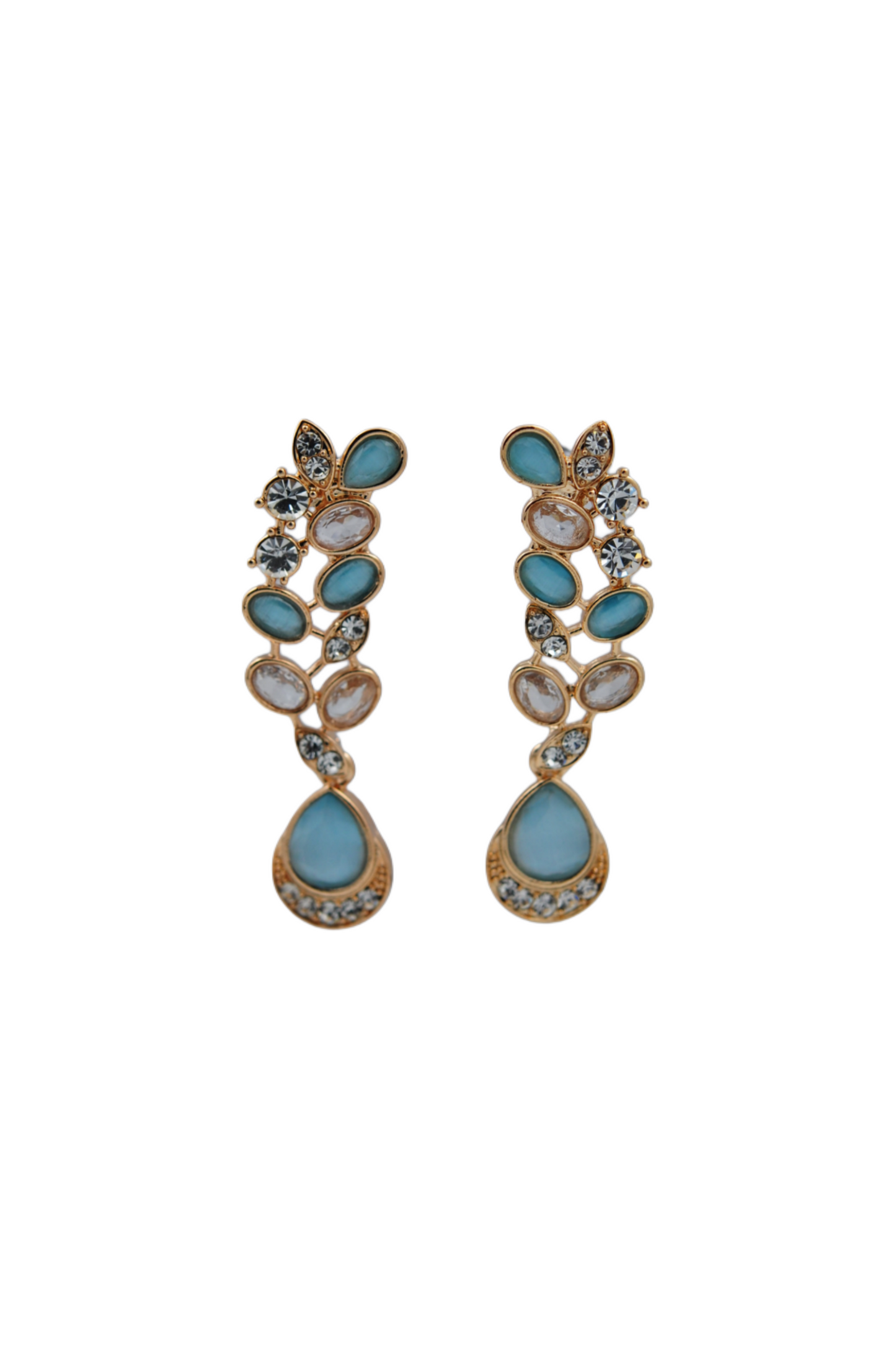 Turquoise Blue Celestial Raindrop Earrings