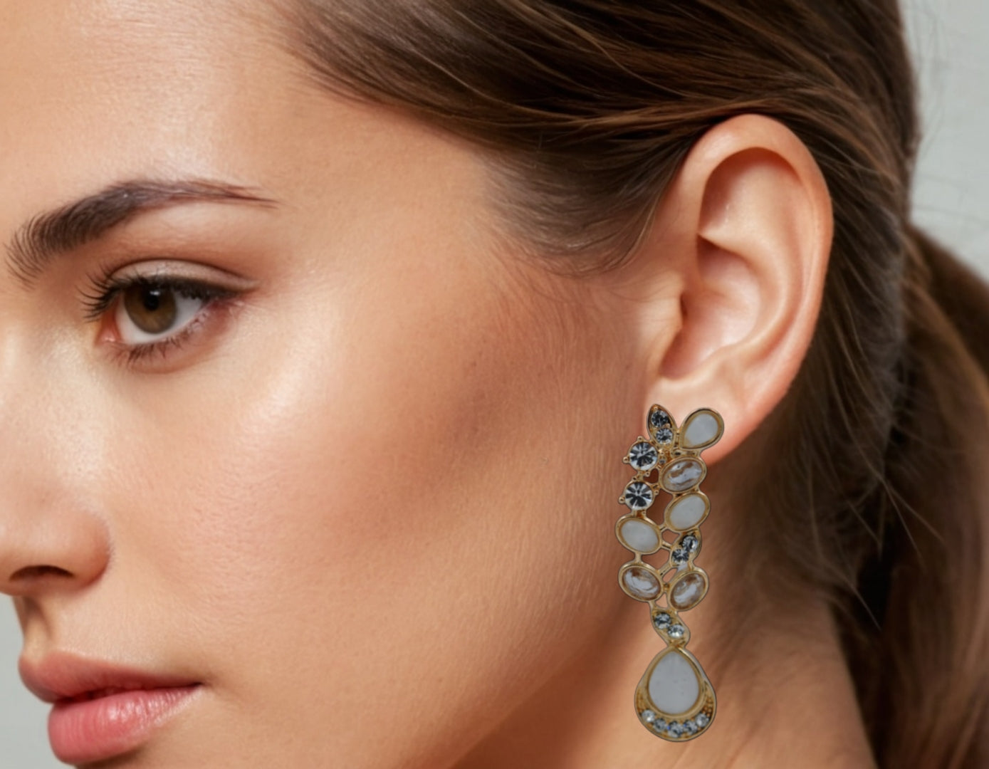 Peaarl Celestial Raindrop Earrings