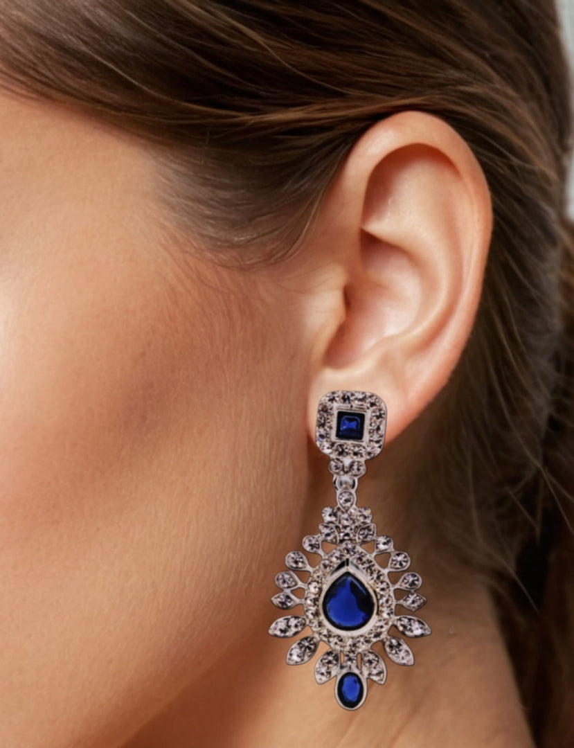 Timeless Elegance Gemstone Drop Earrings