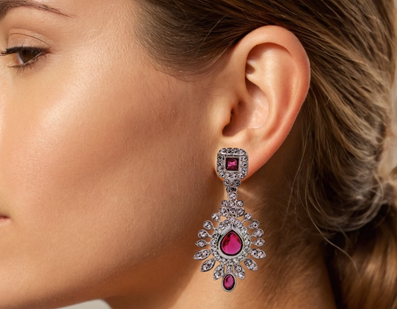 Timeless Elegance Gemstone Drop Earrings
