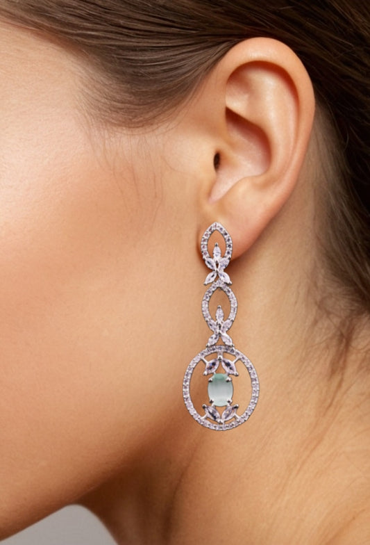 Ethereal Grace – Classic Diamond & Gemstone Earrings
