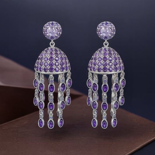 Ruby & Peridot Jhumka Earrings