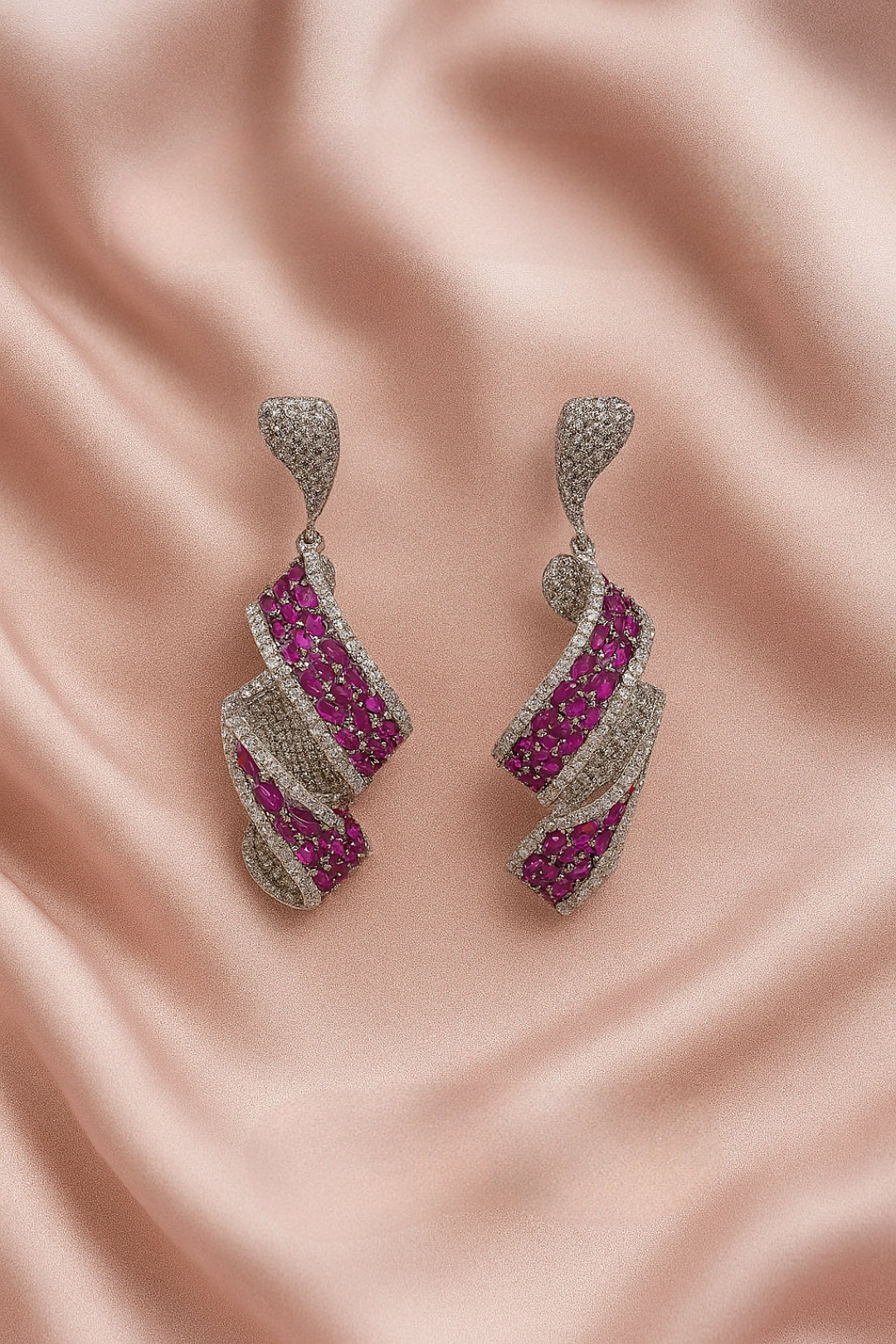 Twilight Swirl Pavé Earrings
