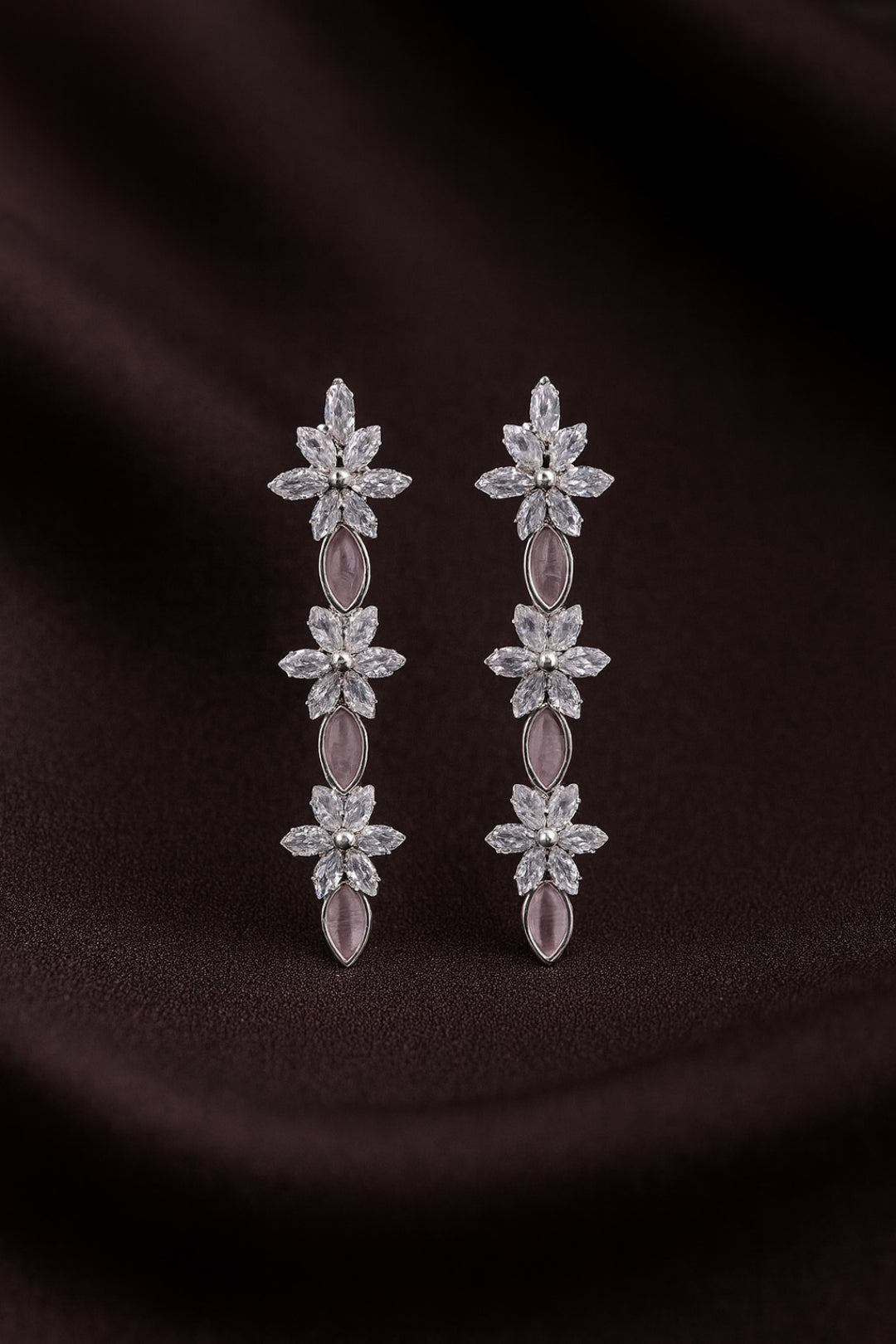 Dusty Mauve Celestia Drop Earrings