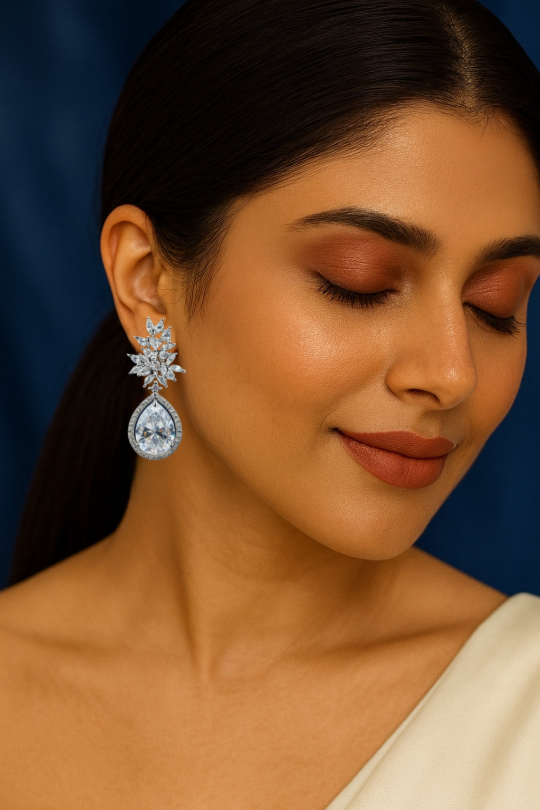 Royal Elegance Teardrop Crystal Earrings