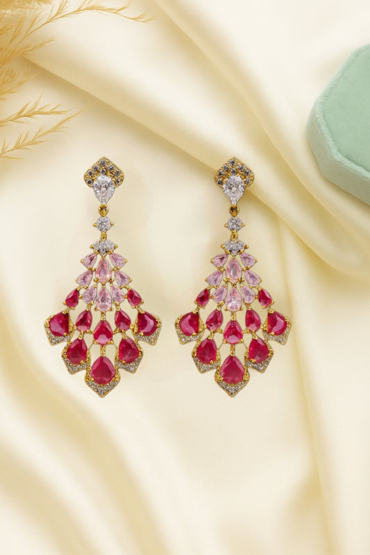 Rosé Cascade Earrings